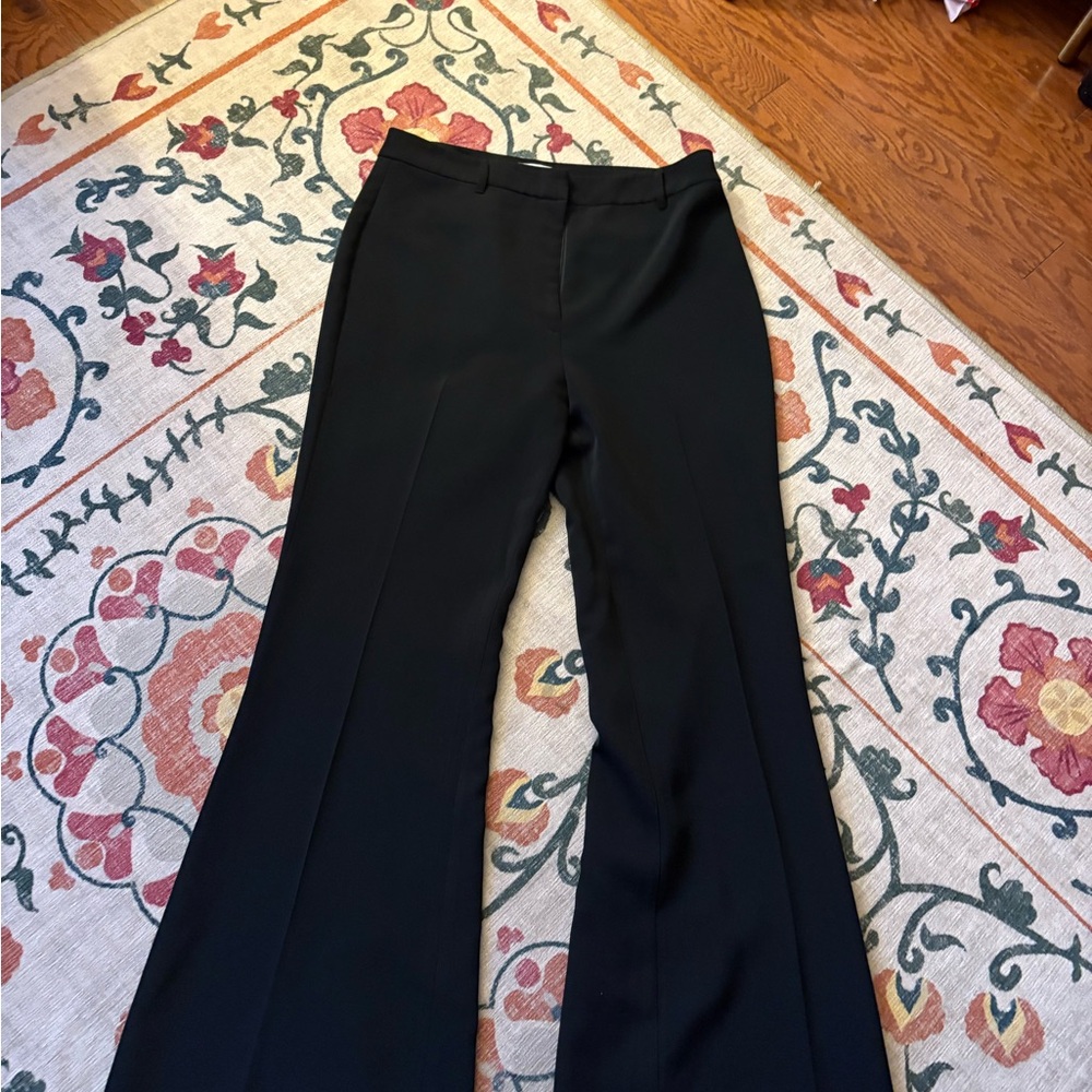 Reformation Black Flare Trouser Pants